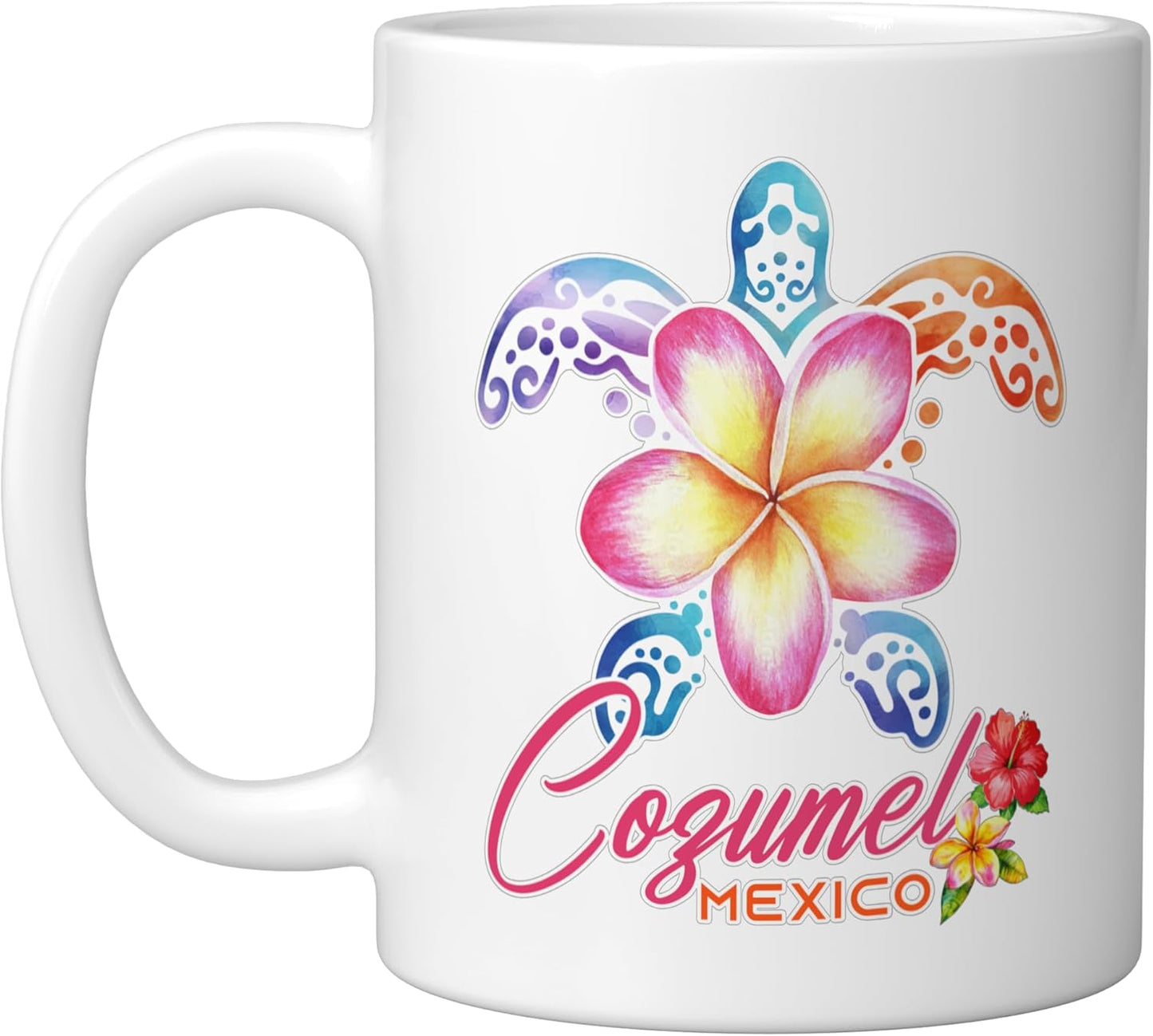 Taza Cerámica Cozumel Playa Verano Blanco