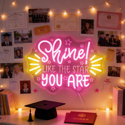 Letrero LED empoderador para niñas habitación vestidor