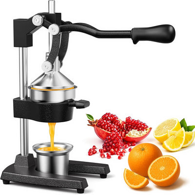 Exprimidor Manual Hierro Fundido Taza Acero Inox
