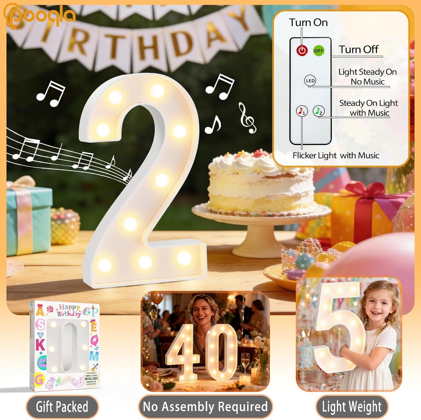 Regalo cumpleaños niño números gigantes 12.6pulg