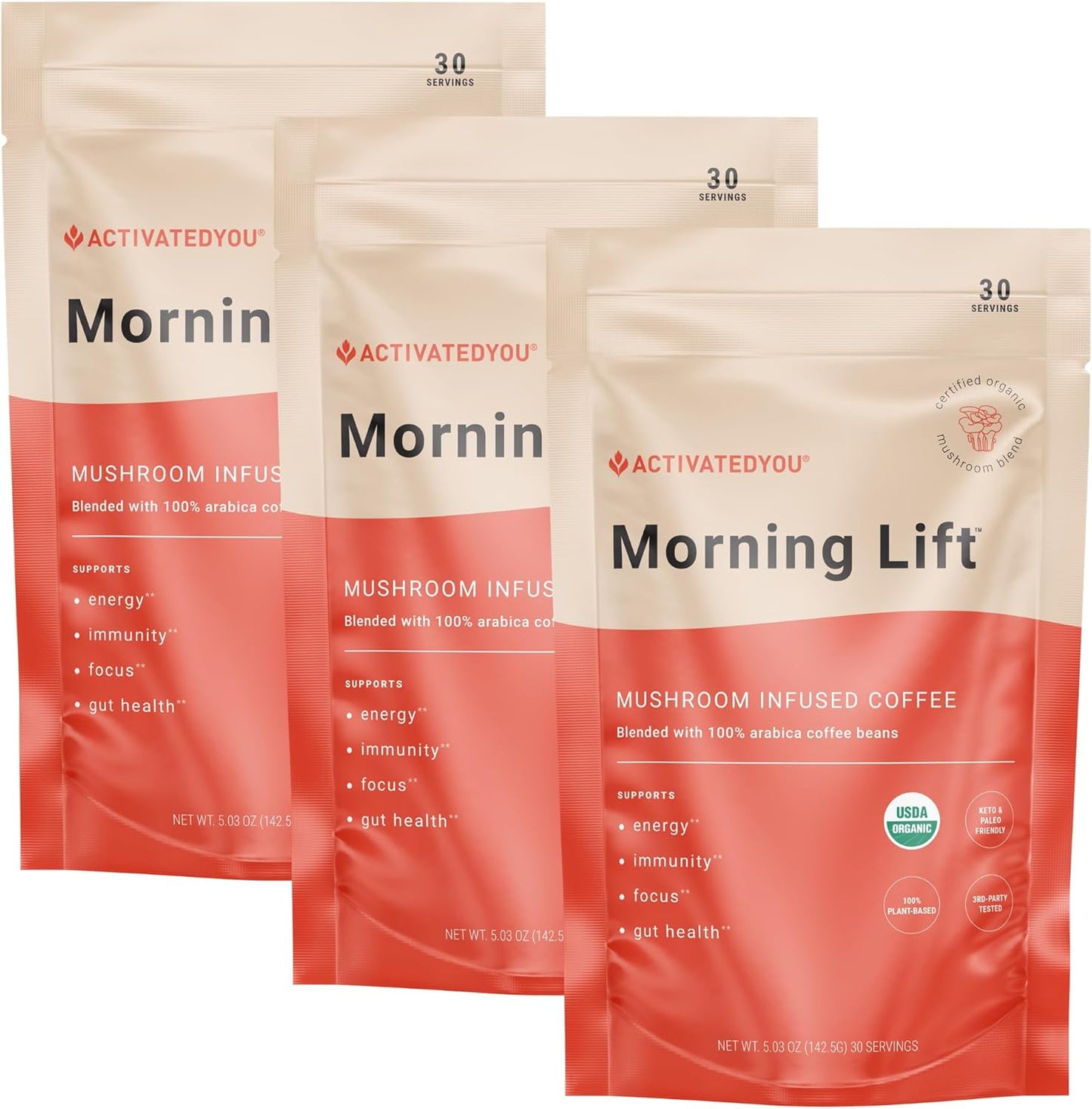 Café con infusión de hongos orgánico instantáneo
