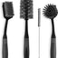 Set 4 Cepillos Cocina Mango Largo Antiderrap Negro