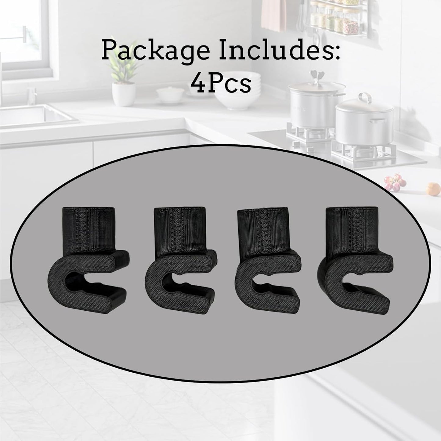 4 Accesorios Conector Mango Presión Comp Rev-A-Shelf 27qt Negro