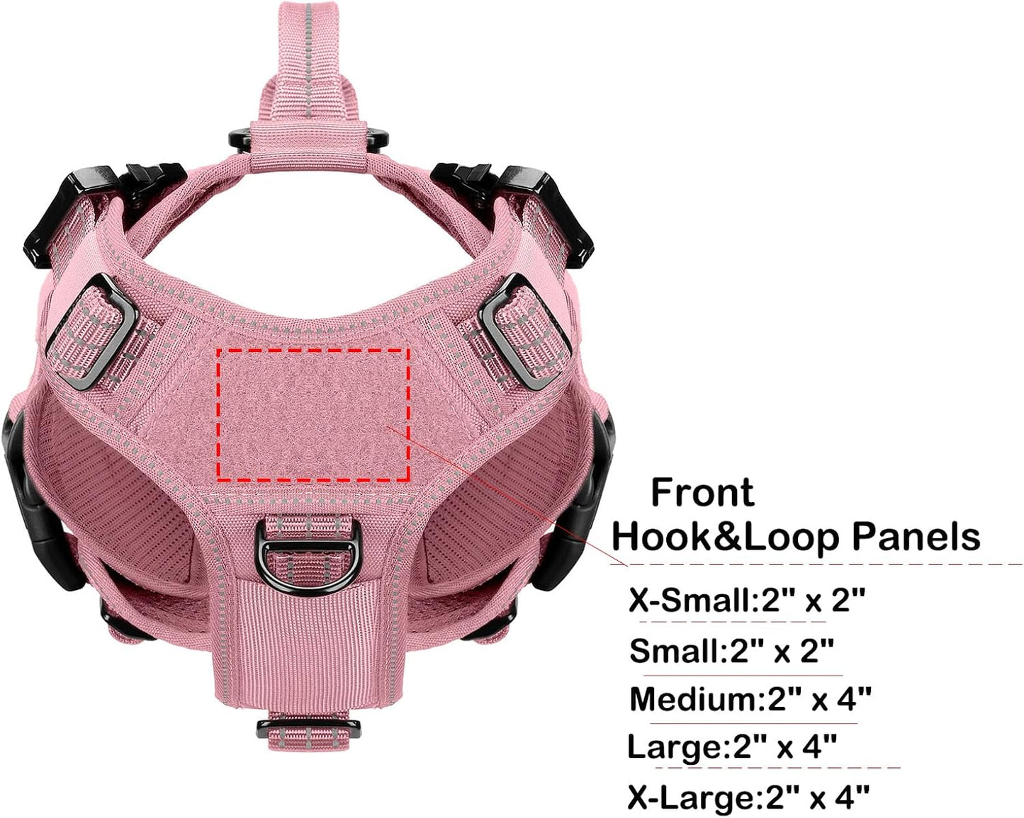 Arnés táctico perro X-Small 6 hebillas Molle 3/4 cuerpo