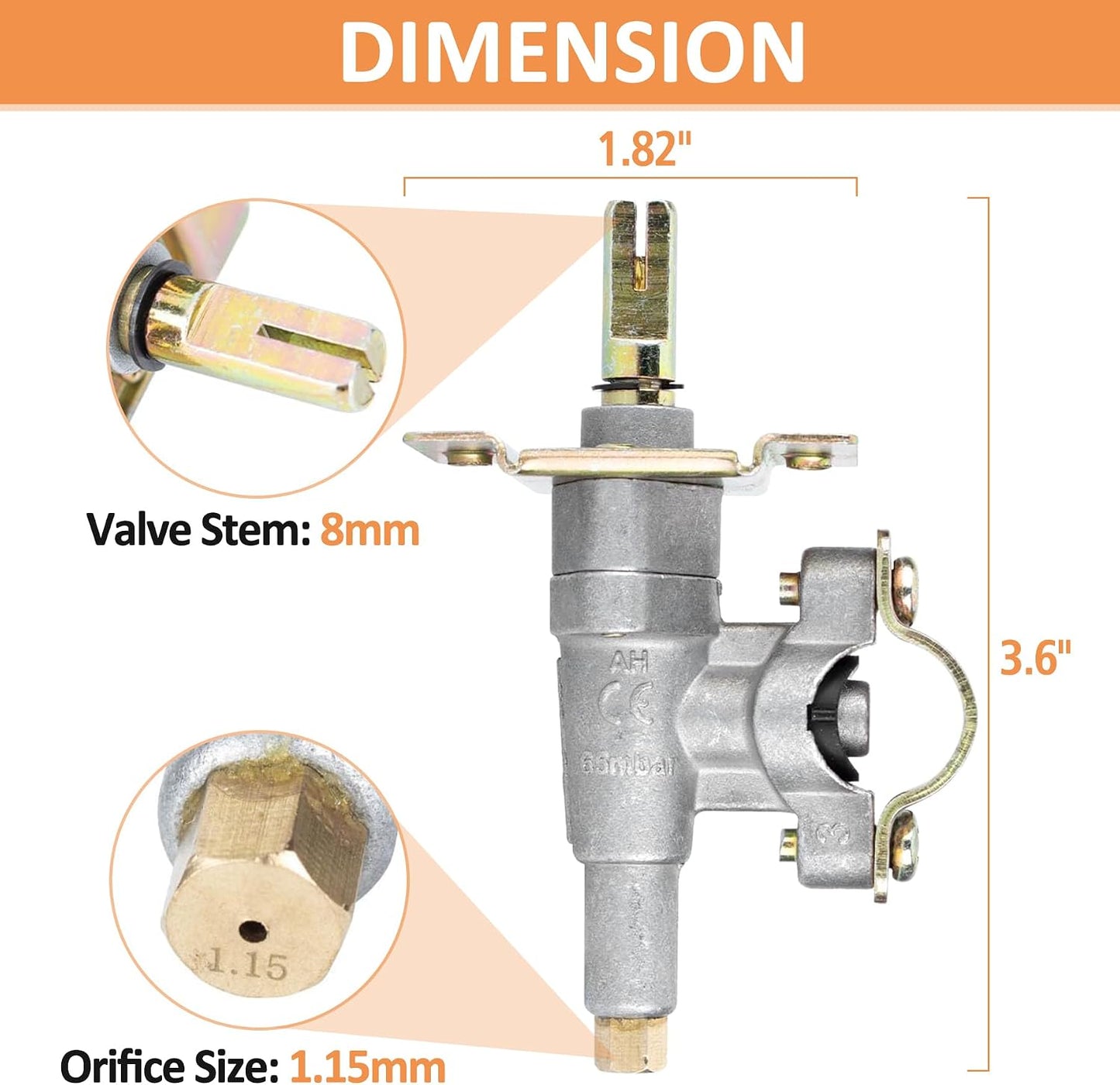 Válvula quemador parrilla Blackstone 36pulg 2 Pack
