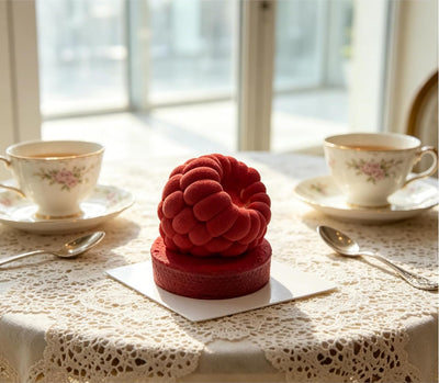 Molde para mousse de fresa grande de silicona para repostería profesional