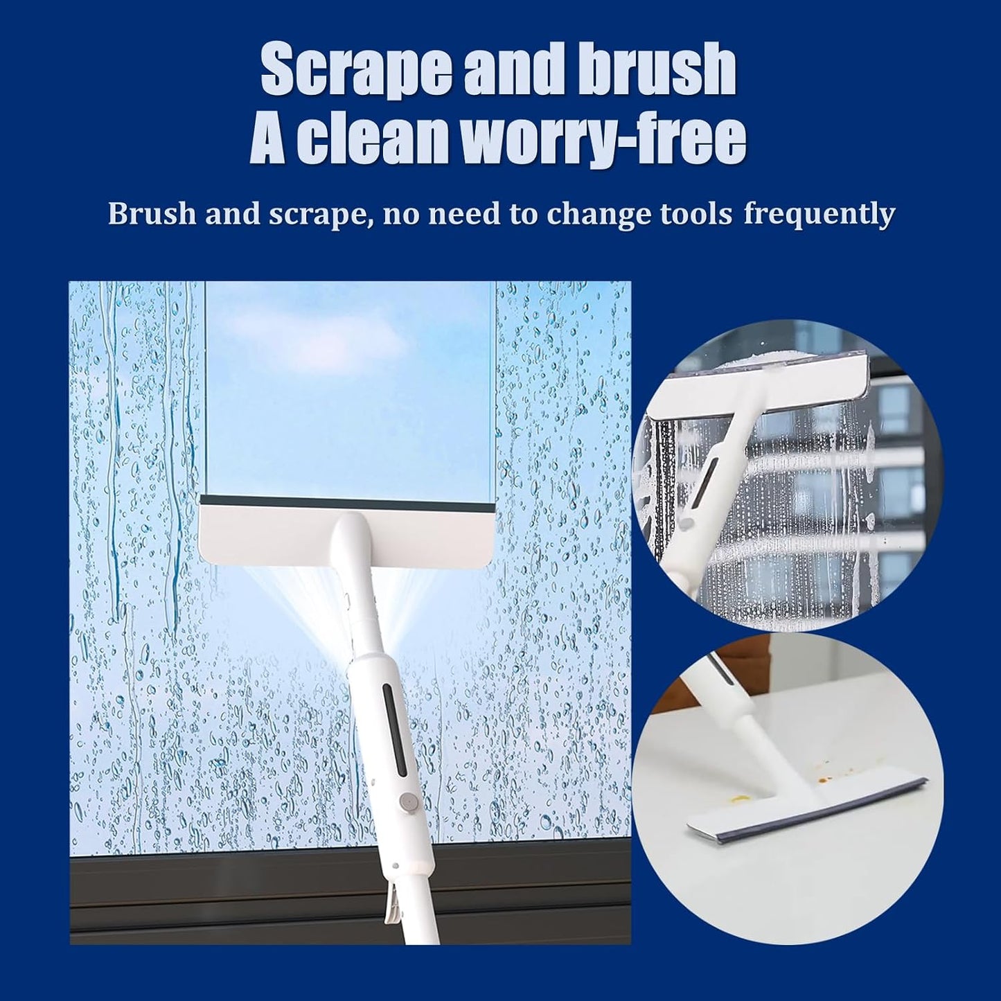 Escobilla ventanas con aerosol poste extensión doble cara
