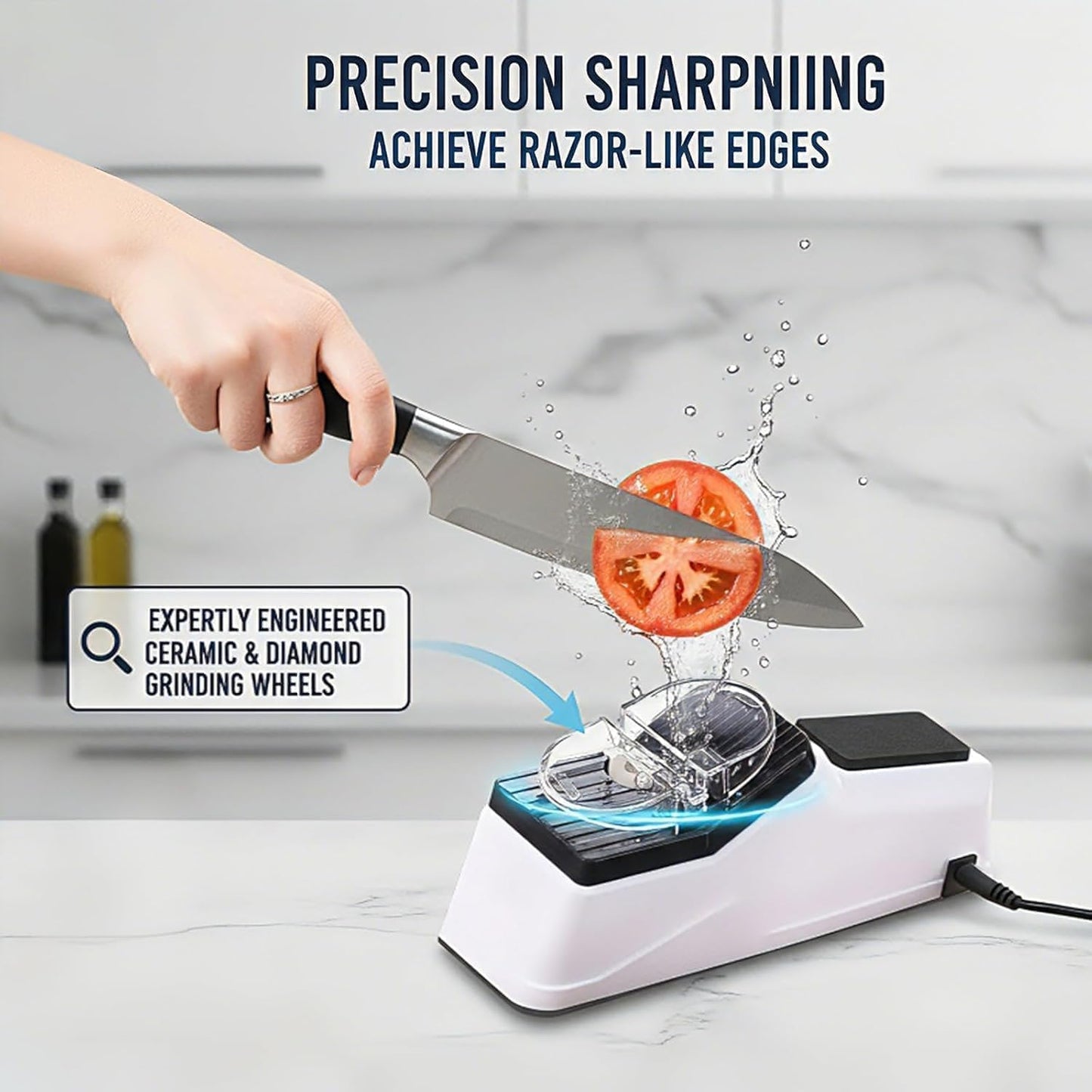 Afilador de cuchillos eléctrico USB Besyner Sharp Pro doble cara
