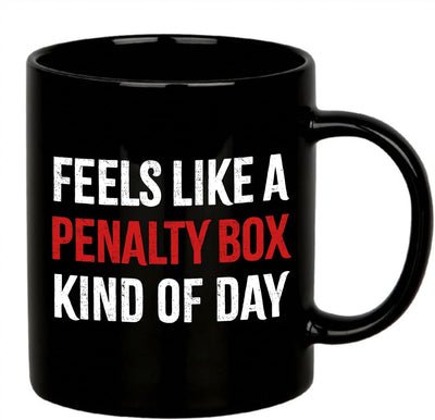 Taza de cerámica novedosa para jugador de hockey negro