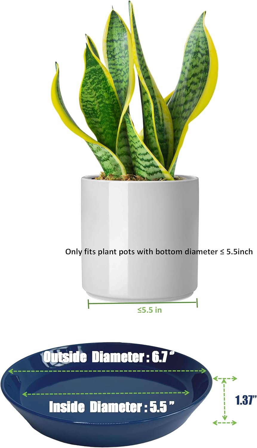 Bandeja platillo para plantas 6-7 pulg cerámica esmaltada