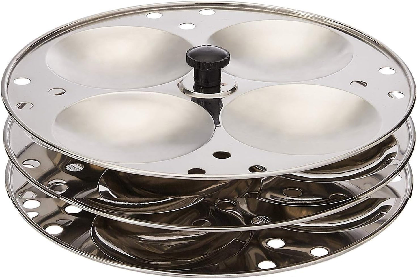 Idli Maker de acero inoxidable indio 3 platos 12 idli vaporizador para idlis suave esponjoso