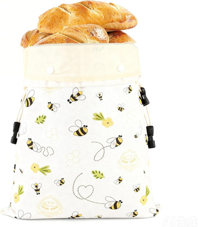 Bolsa de pan extraíble con cera de abeja para masa madre y pan casero