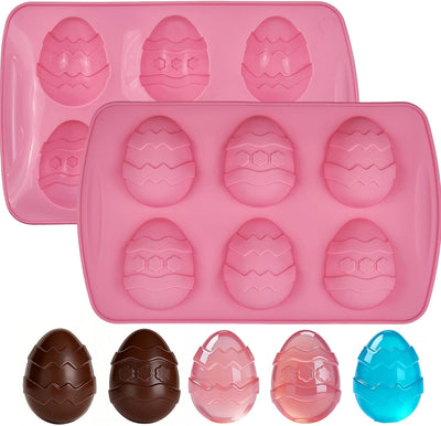Moldes de silicona para huevos de Pascua y cubos de hielo paquete 2
