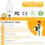 Pack 12 Bombillas LED E12 6W 2700K Base Pequeña No Regulables