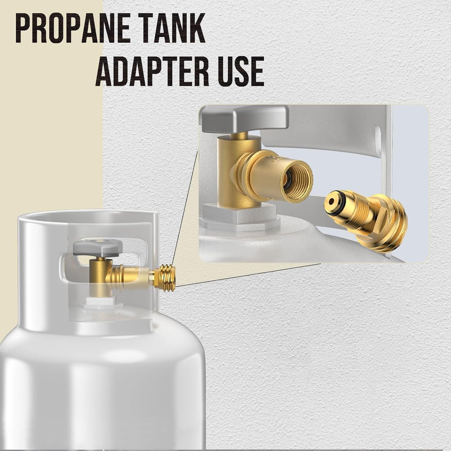 Adaptador tanque propano POL a QCC1 100% latón