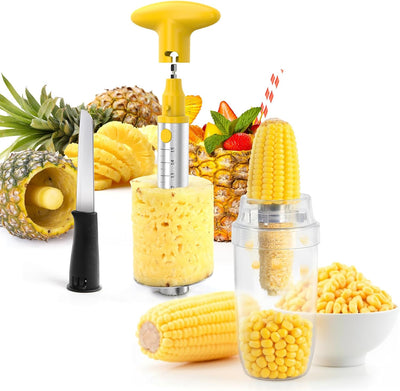 Cortador de piña y pelador de mazorcas de maíz