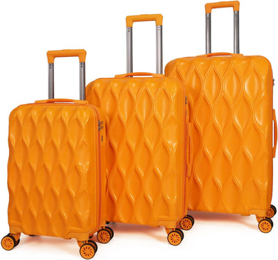 Set 3 equipaje con ruedas 20-28 pulg ligero naranja