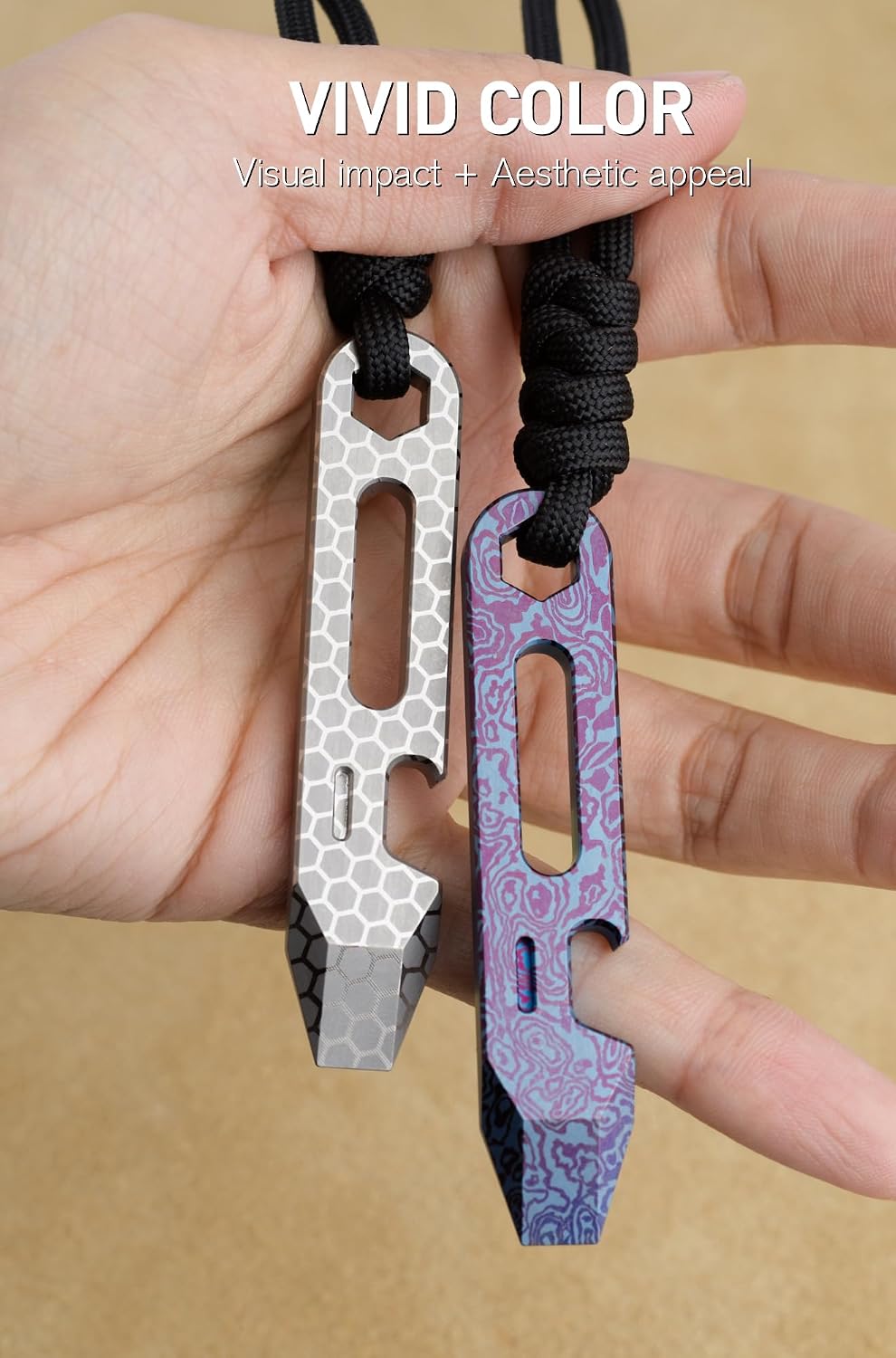 Multiherramienta EDC titanio 4en1 con regla 2pulg