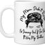 Taza de cerámica blanca Mi mamá no crió a un tonto
