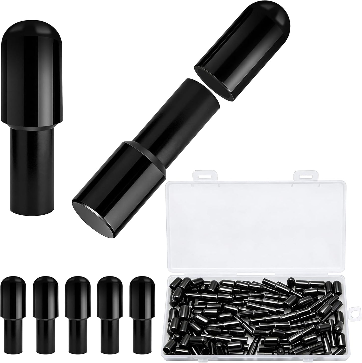 Clavijas estante doble diámetro con fundas silicona 0.197pulg