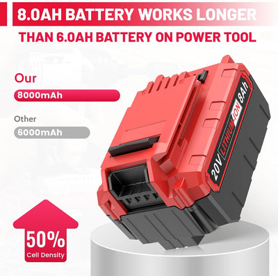 2 Pzas Batería 20V 8.0Ah Repuesto Porter Cable PCC685L
