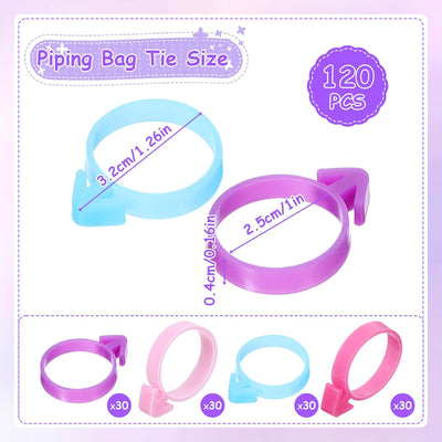 Clips para tuberías de pastelería reutilizables para bolsas de glaseado y decoración