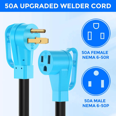 Cable extensión soldadora 8AWG 50ft