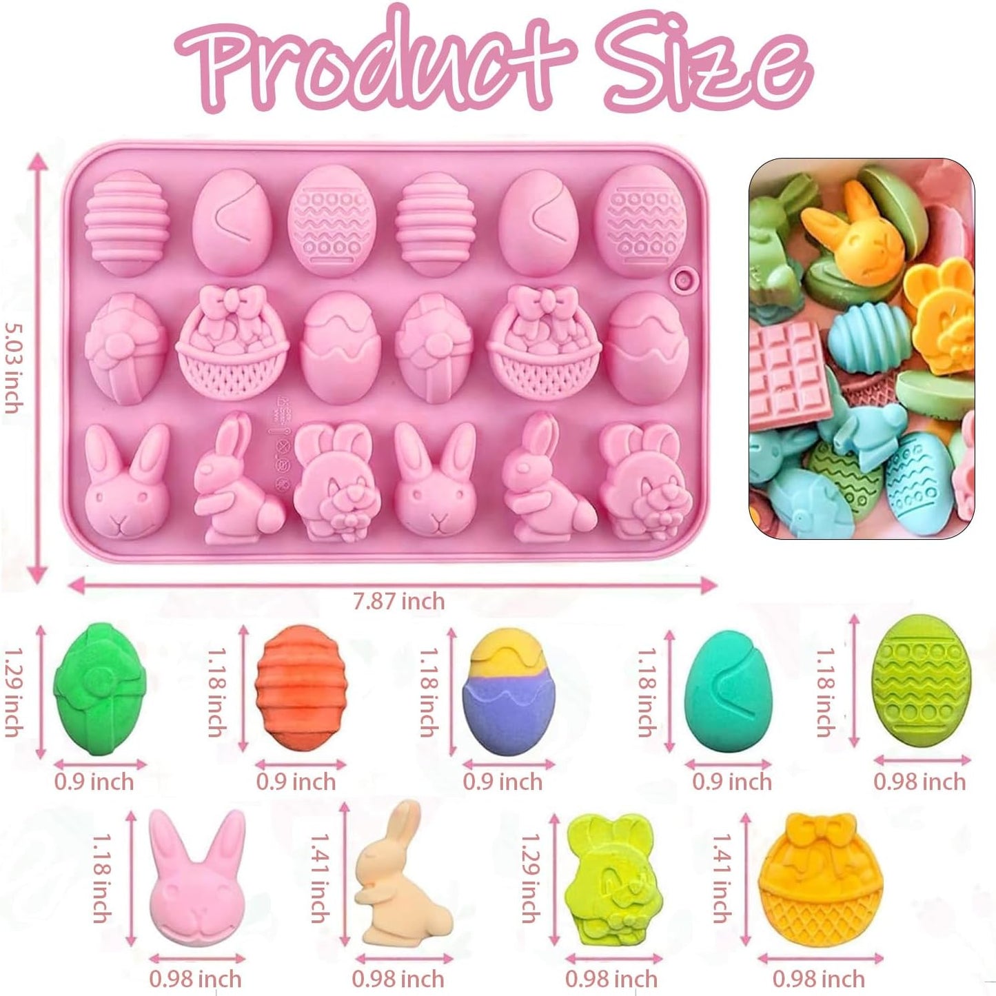 2 Moldes Silicona Conejo Pascua para Chocolate Galletas