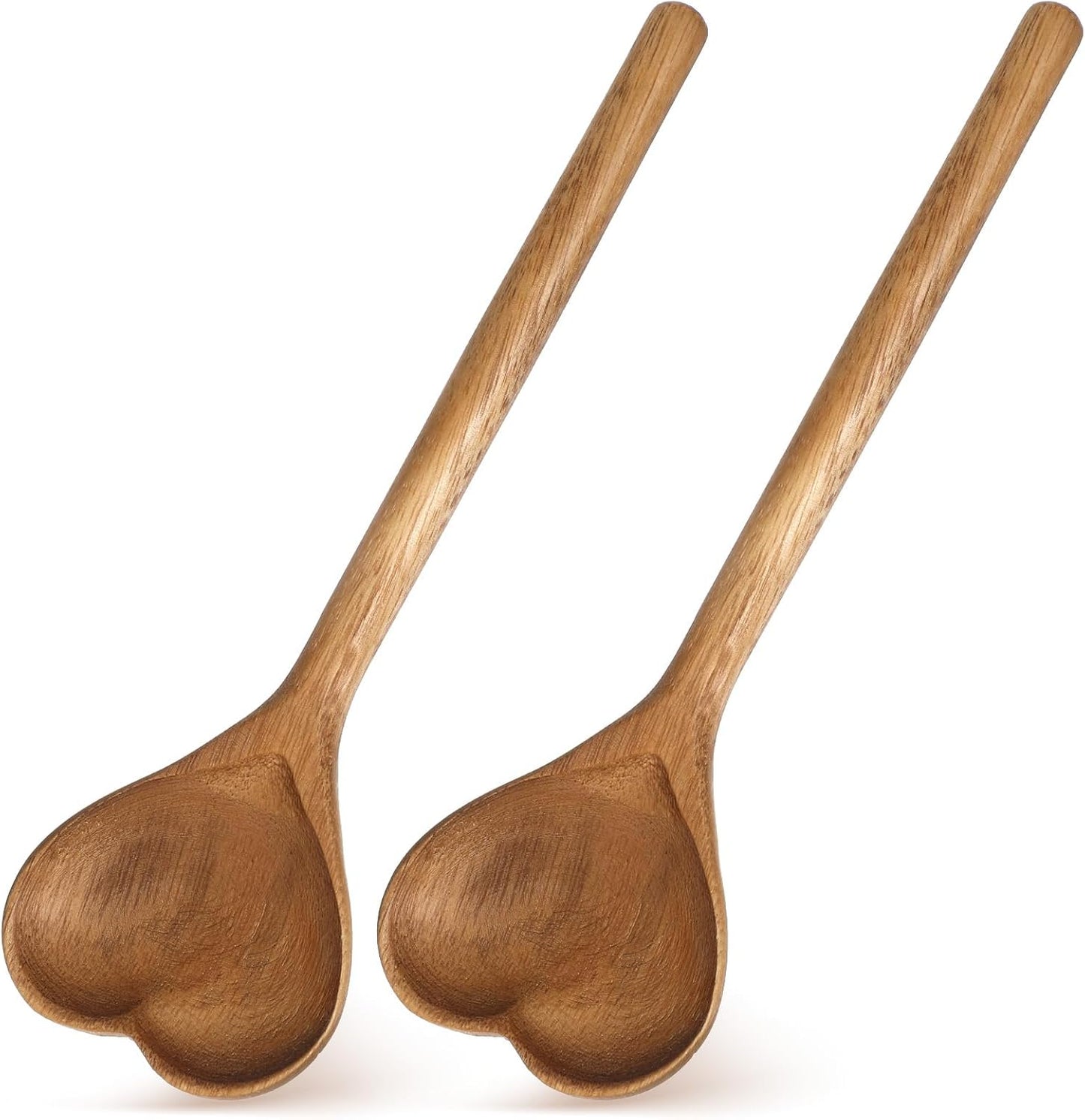 Juego de 2 cucharas de madera de acacia para revolver y mezclar