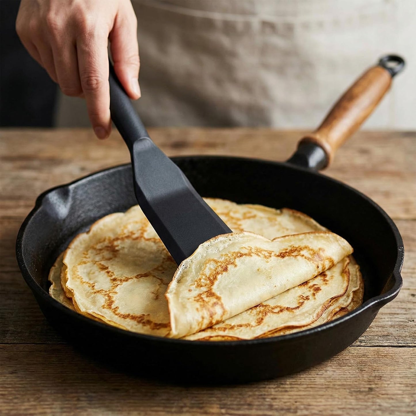 2 Espátulas Silicona Antiadherentes para Cocina Negro