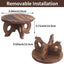 Soporte redondo para plantas madera estilo granja rústico