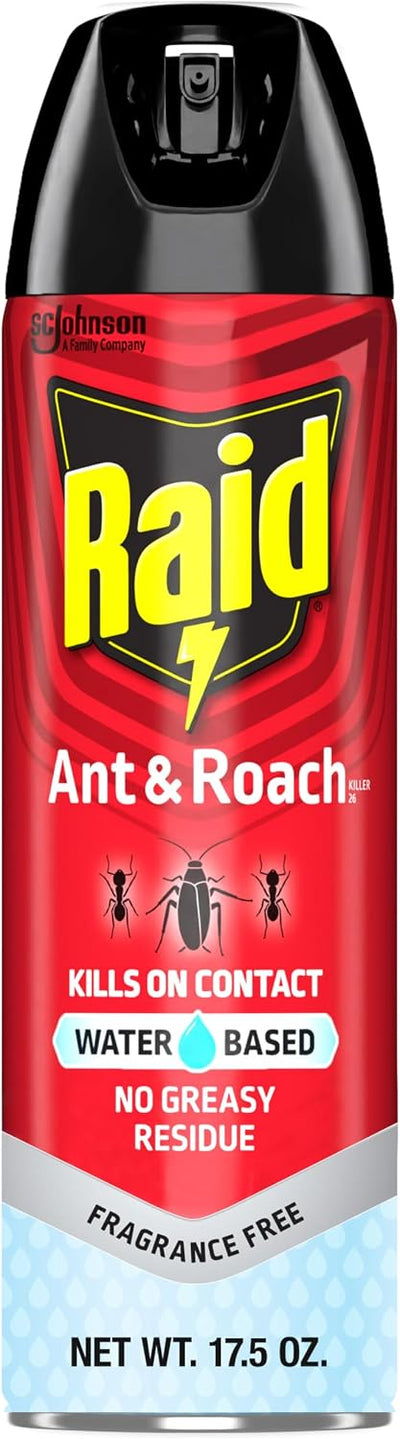 Aerosol Raid Ant & Roach 17.5oz sin residuos grasos