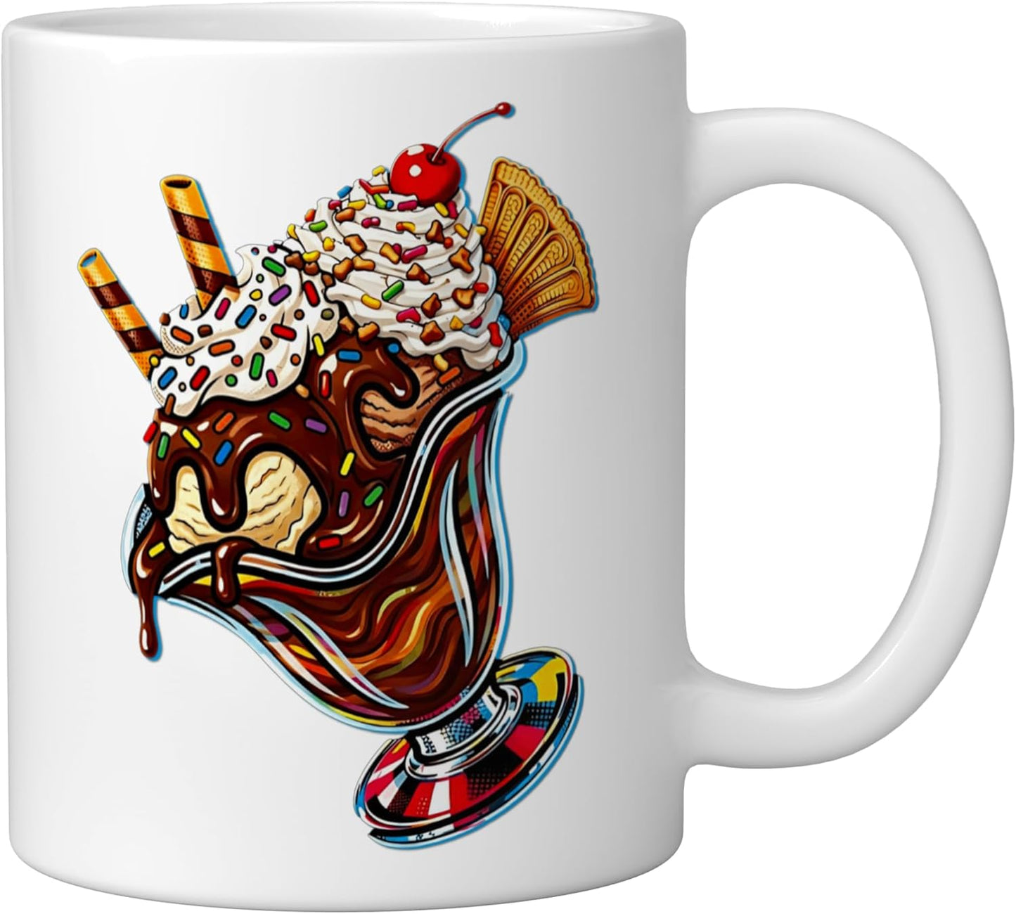 Taza Cerámica Retro Pop Art con Chocolate Caliente