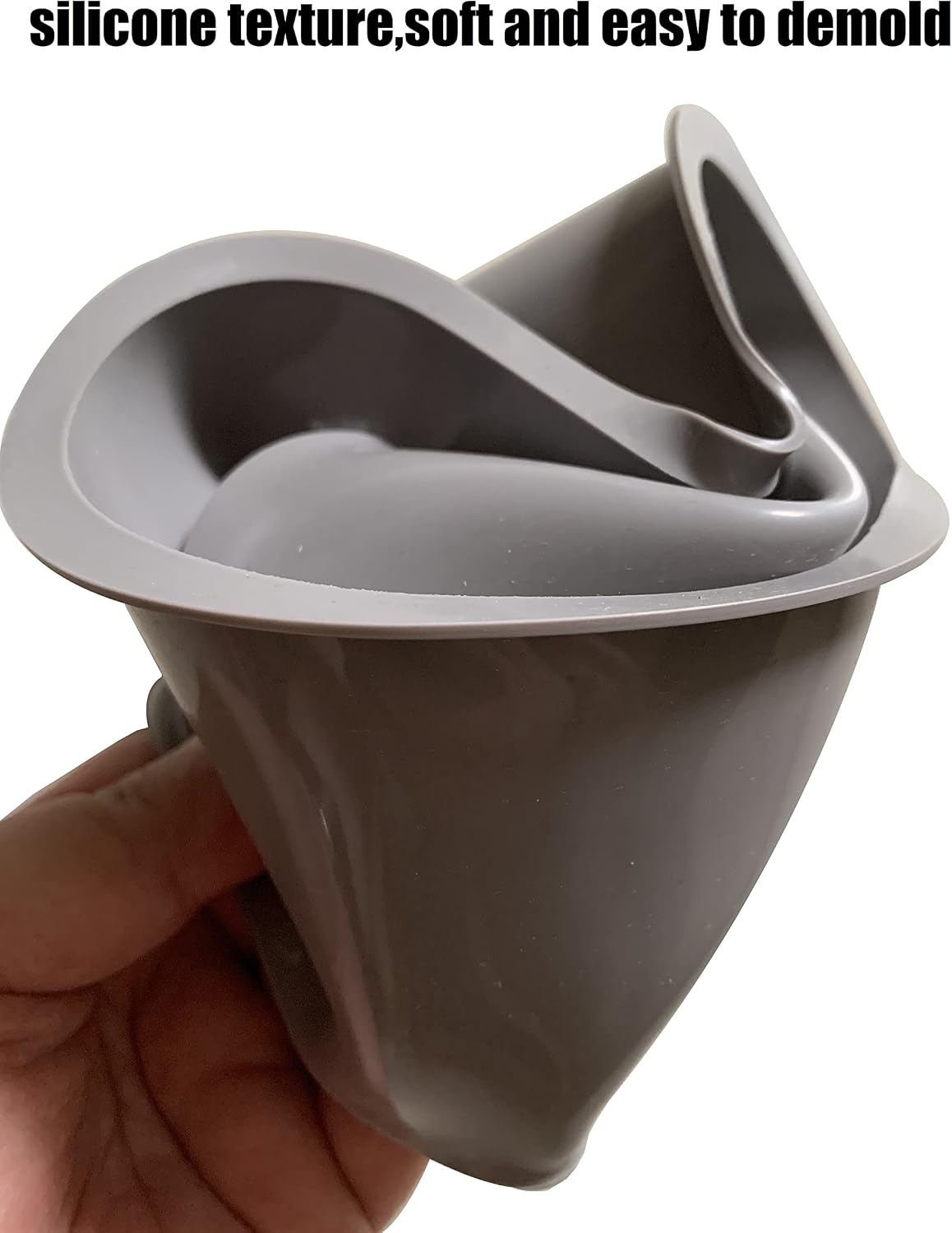 Molde silicona para macetas suculentas ovaladas 17.8x8.4cm