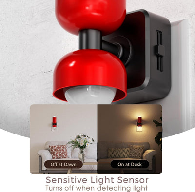 Luz Nocturna Enchufable Sensor Atardecer Amanecer Brillo Ajustable