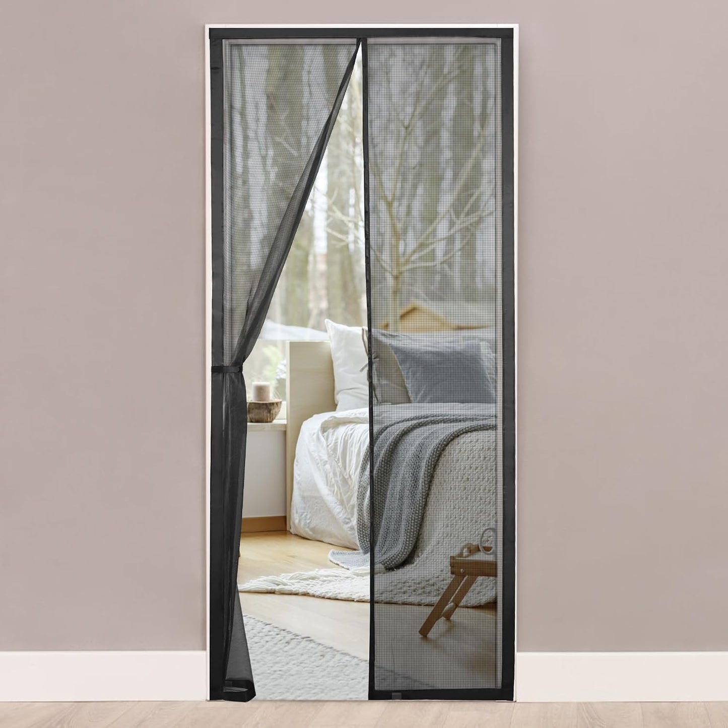 Puerta mosquitera magnética auto sellante 1.57pulg