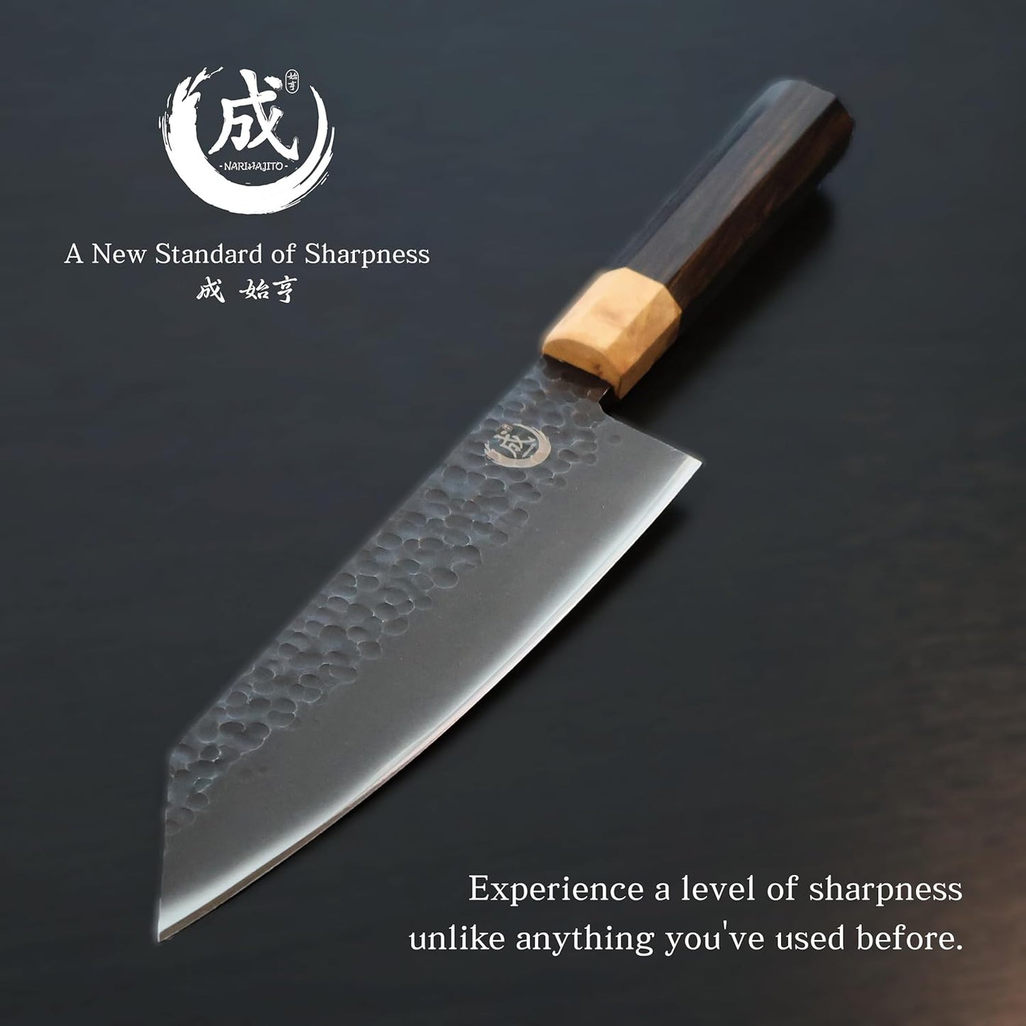 Cuchillo chef Kiritsuke Gyuto 8.5pulg hoja óxido negro mango oliva