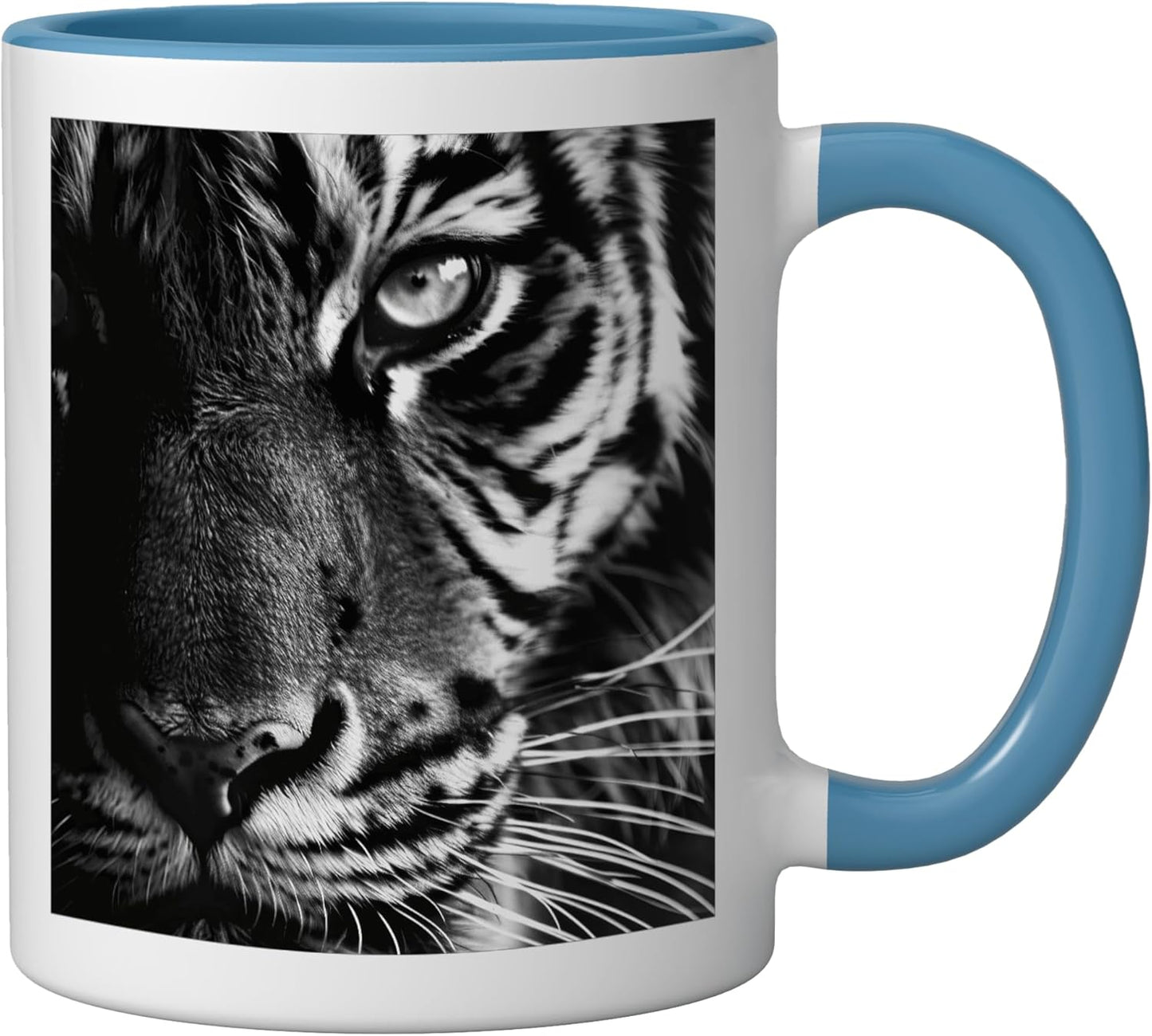 Taza Cerámica Azul/Blanco