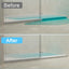 Protector presas ducha tira silicona 39pulg transparente