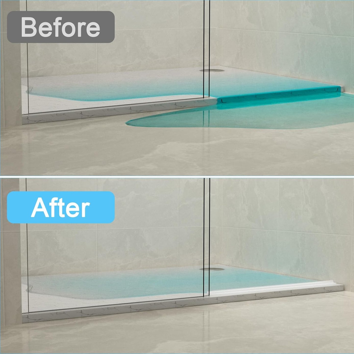 Protector presas ducha tira silicona 39pulg transparente