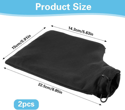 2 Bolsas Antipolvo para Sierra Ingletadora 255 con Cremallera Negro