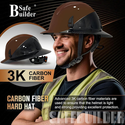 Casco fibra carbono suspensión 6 puntos ANSI certificado