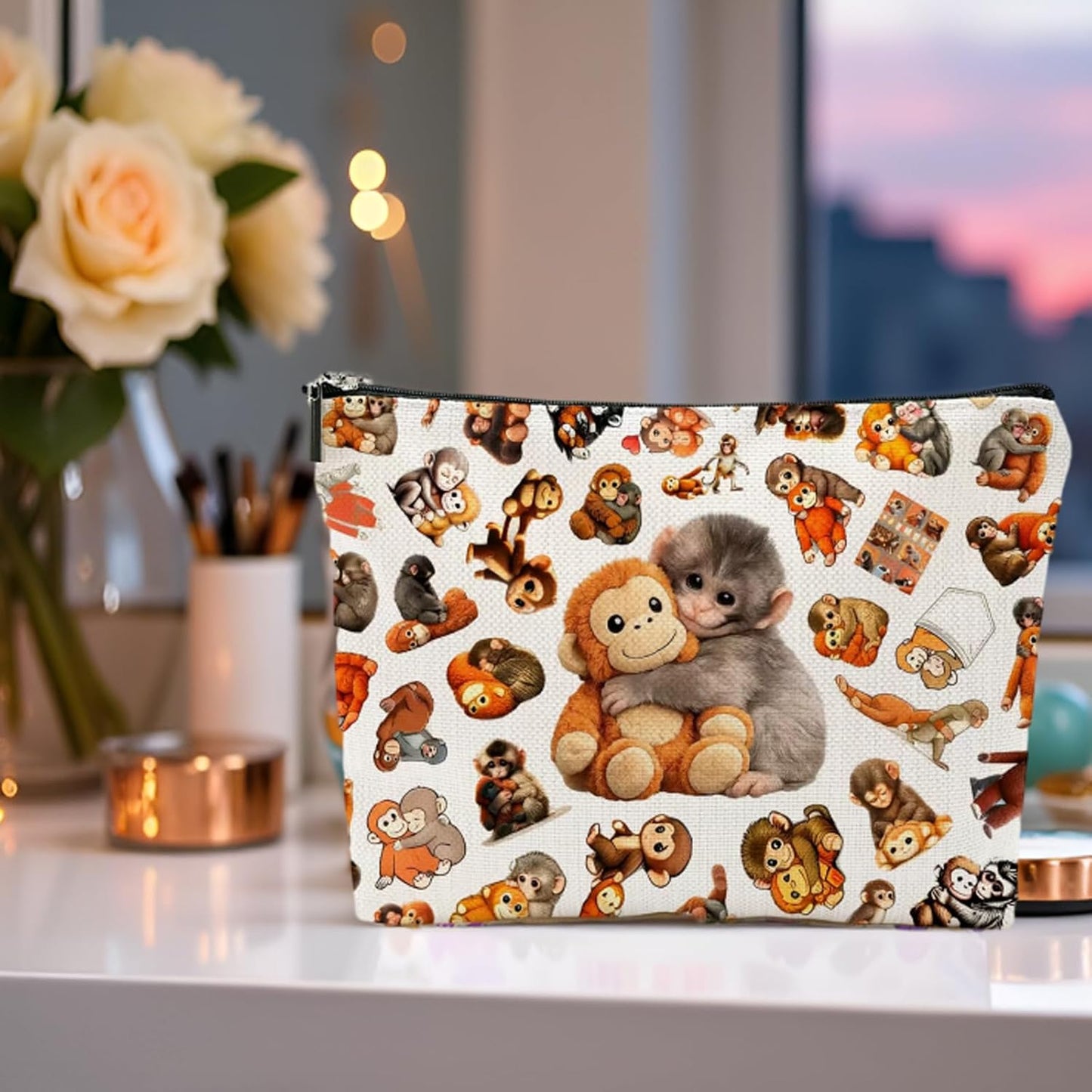 Bolsa cosméticos con cremallera regalo perros mujer