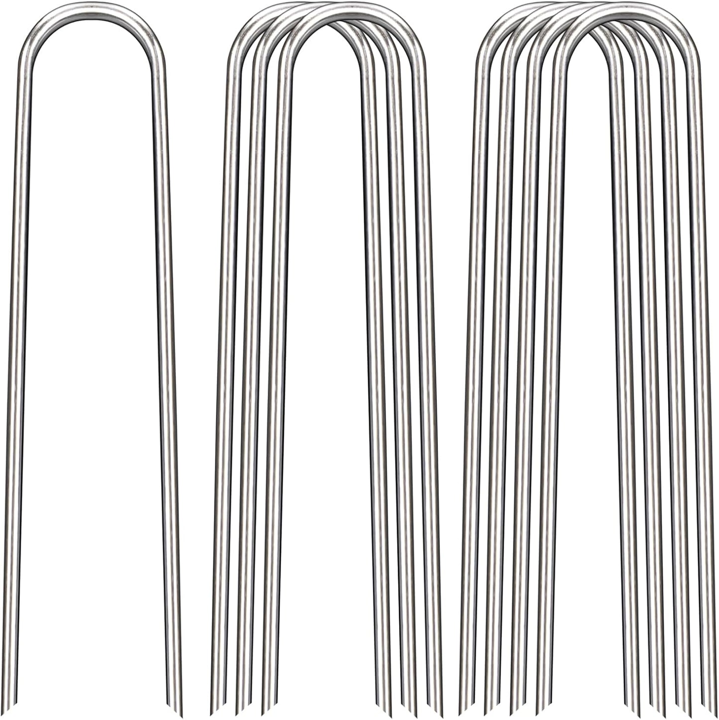 Grapas paisaje 12pulg estacas jardín galvanizadas forma U 8