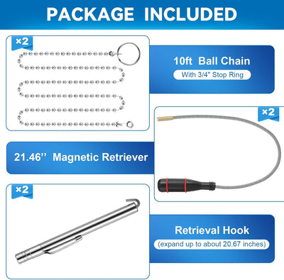Pack 2 herramientas magnéticas recogida fideos cadena pescado