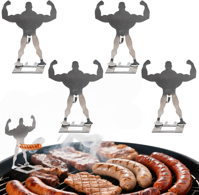 4 Pzas Soporte Hot Dog Acero Inox Reutilizable