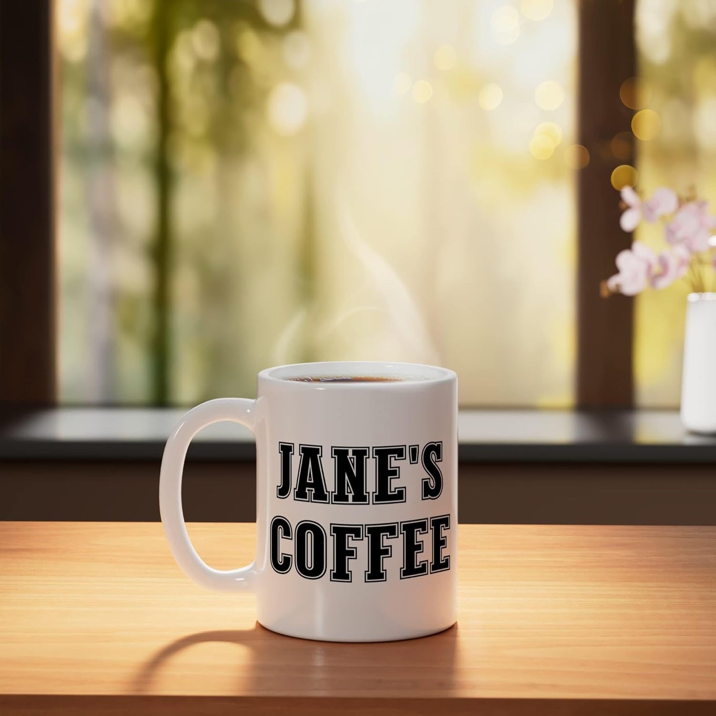 Taza Cerámica Personalizada con Nombre Blanco