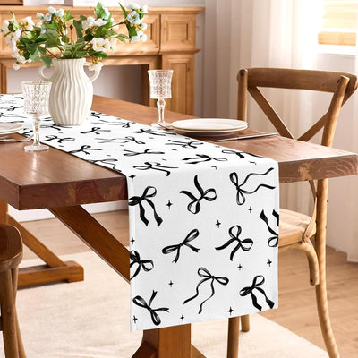 Camino Mesa Fiesta Niñas Negro 13x72pulg