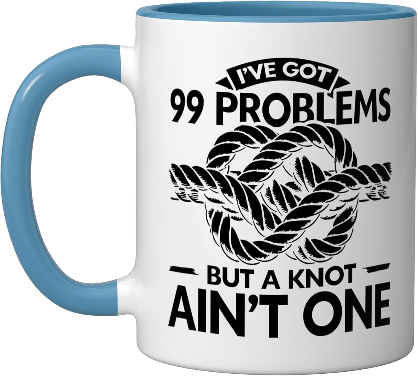 Taza Cerámica para Amarre Azul/Blanco