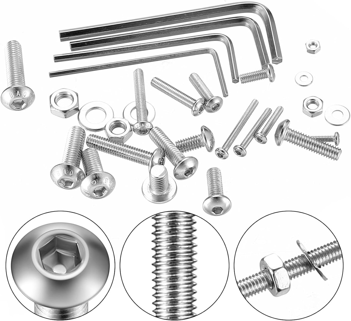 Kit surtido s y tuercas métricas hexagonales